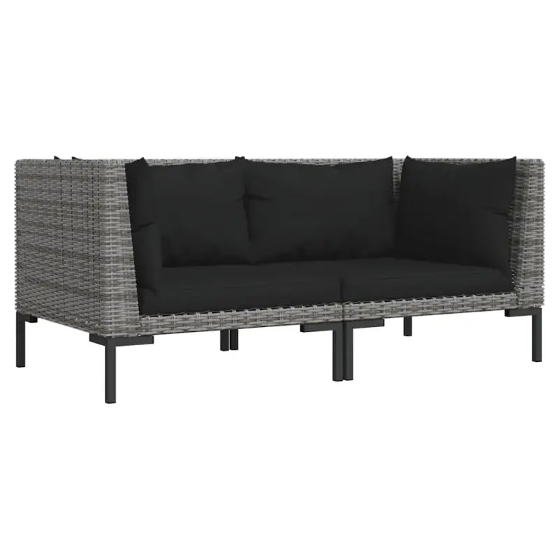 Modulaire tuinbank van halfrond poly rattan voor trendy buitenruimte - Modulaire tuinbanken