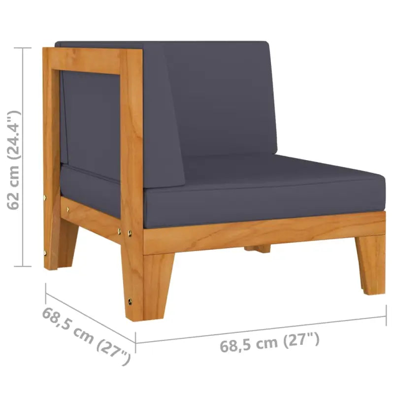 Modulaire tuinbank van massief acaciahout met rustieke charme - Modulaire tuinbanken