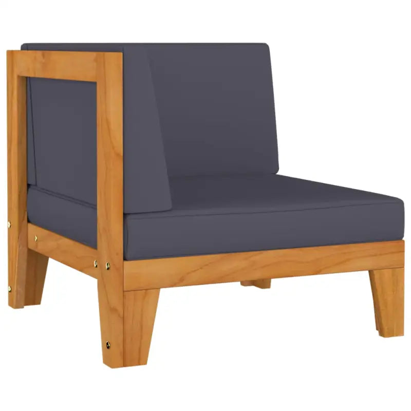 Modulaire tuinbank van massief acaciahout met rustieke charme - Donkergrijs / 1 / Hoekbank - Modulaire tuinbanken