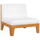 Modulaire tuinbank van massief acaciahout met rustieke charme - Crème / 1 / Middenbank - Modulaire tuinbanken