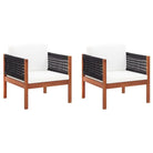 Modulaire tuinbank van massief acaciahout voor stijl en comfort - 1 / Armstoel (2 st) - Modulaire tuinbanken