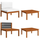 Modulaire tuinbank van massief acaciahout voor stijl en comfort - 1 / Middenbank + salontafel - Modulaire tuinbanken
