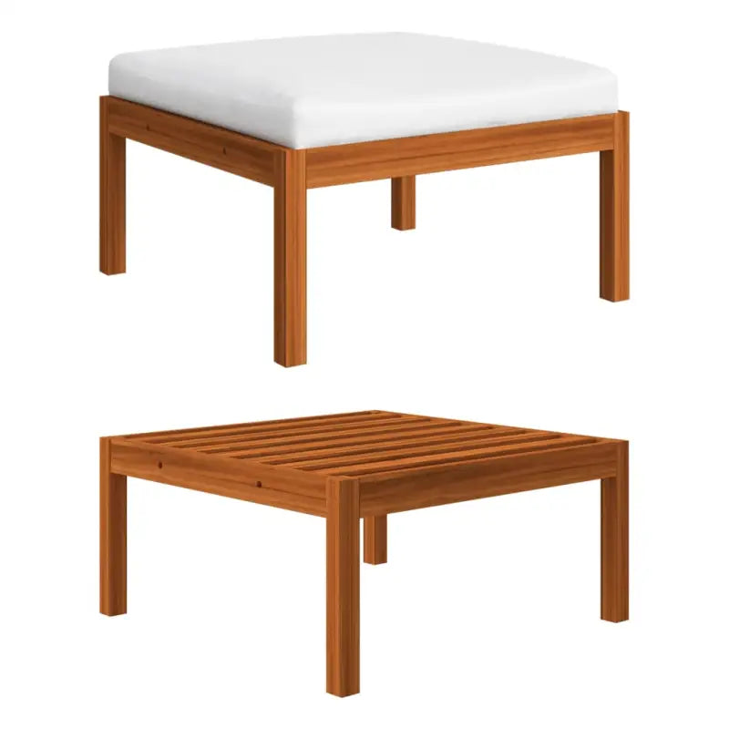 Modulaire tuinbank van massief acaciahout voor stijl en comfort - 1 / Voetensteun - Modulaire tuinbanken