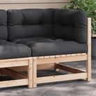 Modulaire tuinbank van massief douglashout met kussens voor je tuin - Naturel en antraciet / 1 / Hoekbank - Modulaire
