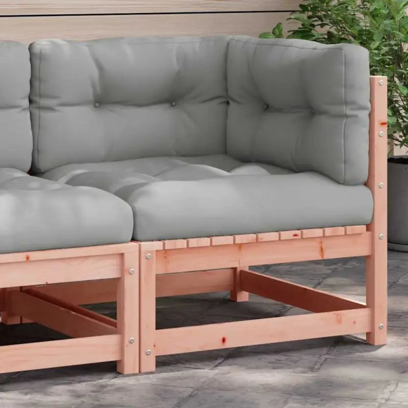 Modulaire tuinbank van massief douglashout met kussens voor je tuin - Natuurlijk douglashout / 1 / Hoekbank - Modulaire