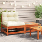 Modulaire tuinbank van massief douglashout met kussens voor terras - Wasbruin / 1 / armless sofa - Modulaire tuinbanken