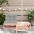 Modulaire tuinbank van massief douglashout met kussens voor terras - Modulaire tuinbanken