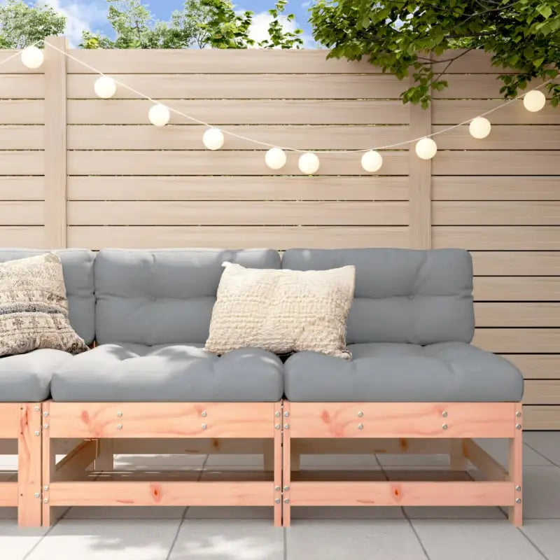 Modulaire tuinbank van massief douglashout voor terras en patio - Douglashout / 1 / Loveseat zonder armleuningen