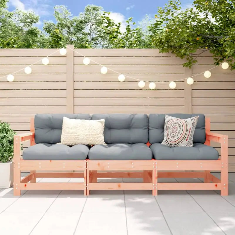 Modulaire tuinbank van massief douglashout voor terras en patio - Douglashout / 1 / 3-zitsbank - Modulaire tuinbanken