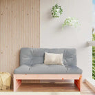 Modulaire tuinbank van massief grenenhout met zachte kussens - Natuurlijk douglashout / 1 / Middenbank - Modulaire
