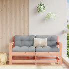 Modulaire tuinbank van massief grenenhout met zachte kussens - Natuurlijk douglashout / 1 / Tweezitsbank - Modulaire