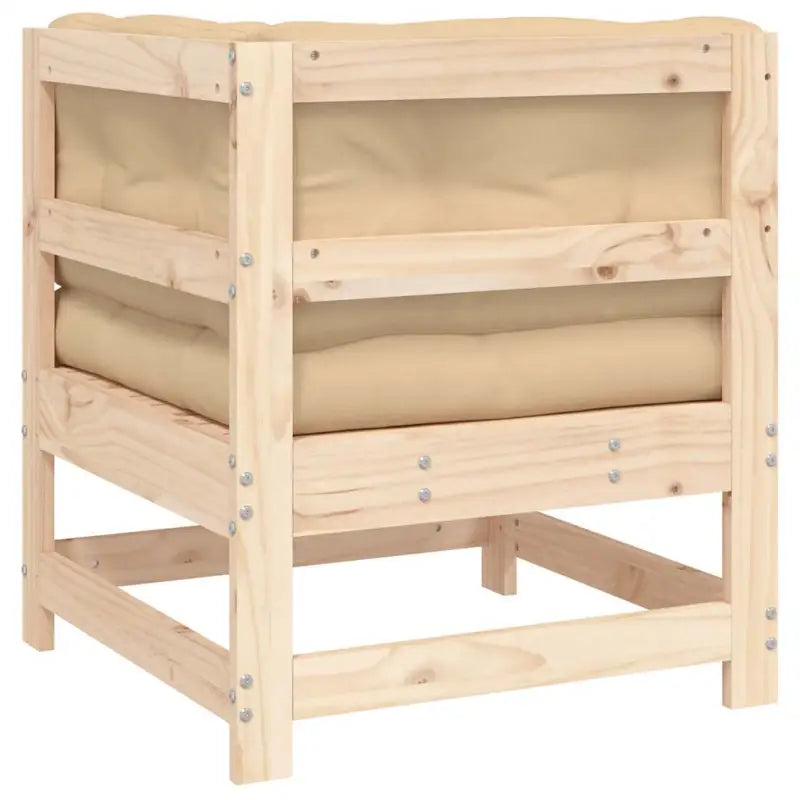 Modulaire tuinbank van massief grenenhout met zachte kussens - Modulaire tuinbanken