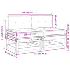 Modulaire tuinbank van massief grenenhout met zachte kussens - Modulaire tuinbanken