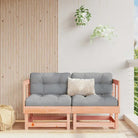 Modulaire tuinbank van massief grenenhout met zachte kussens - Natuurlijk douglashout / 1 / 2x hoek - Modulaire