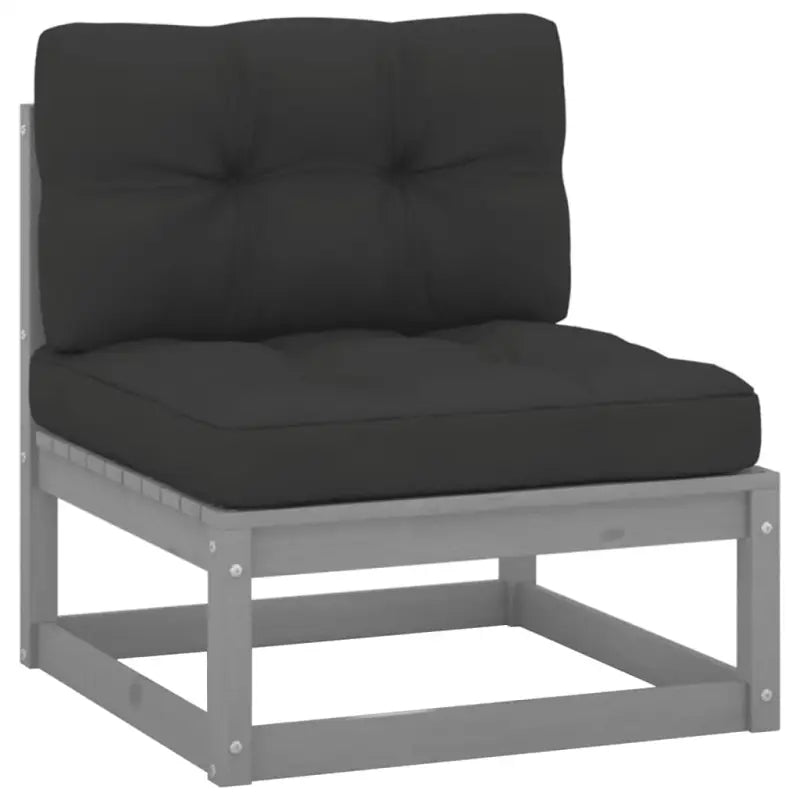 Modulaire tuinbank van massief grenenhout voor ontspanning en gezelligheid - Grijs / 1 / Middenbank - Modulaire