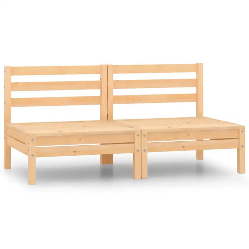 Modulaire tuinbank van massief grenenhout voor ontspanning en gezelligheid - Naturel / 1 / Middenbank (2 st)