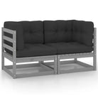 Modulaire tuinbank van massief grenenhout voor ontspanning en gezelligheid - Grijs / 1 / Tweezitsbank - Modulaire
