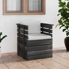 Modulaire tuinbank van massief grenenhout voor ontspanning en gezelligheid - Crème / 1 / Fauteuil - Modulaire tuinbanken