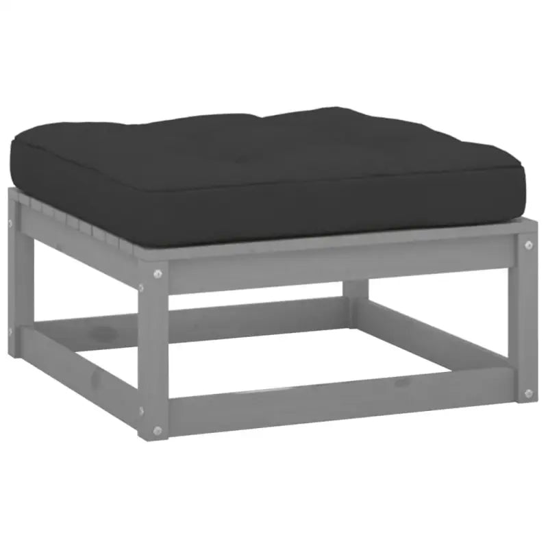 Modulaire tuinbank van massief grenenhout voor ontspanning en gezelligheid - Grijs / 1 / Voetensteun - Modulaire