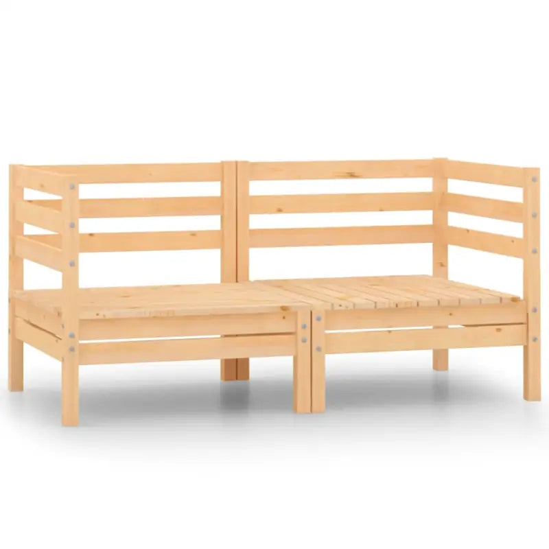 Modulaire tuinbank van massief grenenhout voor ontspanning en gezelligheid - Naturel / 1 / Hoekbank (2 st) - Modulaire