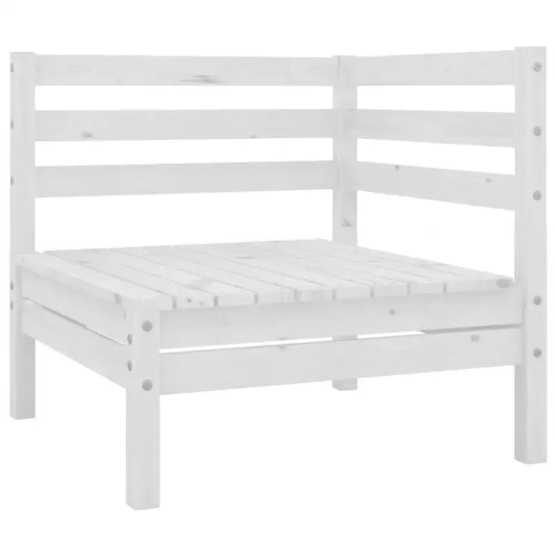Modulaire tuinbank van massief grenenhout voor ontspanning en gezelligheid - Wit / 1 / Hoekbank - Modulaire tuinbanken