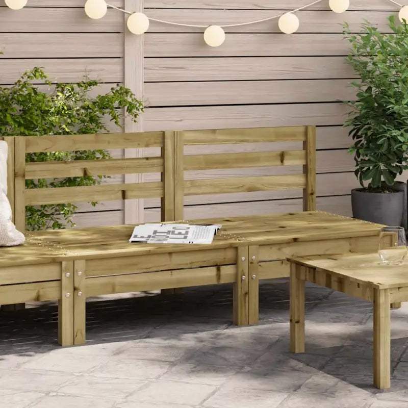 Modulaire tuinbank van massief grenenhout voor ontspanning en gezelligheid - Naturel geïmpregneerd / 2 / Middenbank