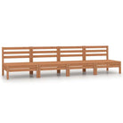 Modulaire tuinbank van massief grenenhout voor ontspanning en gezelligheid - Honingbruin / 1 / Middenbank (4 st)