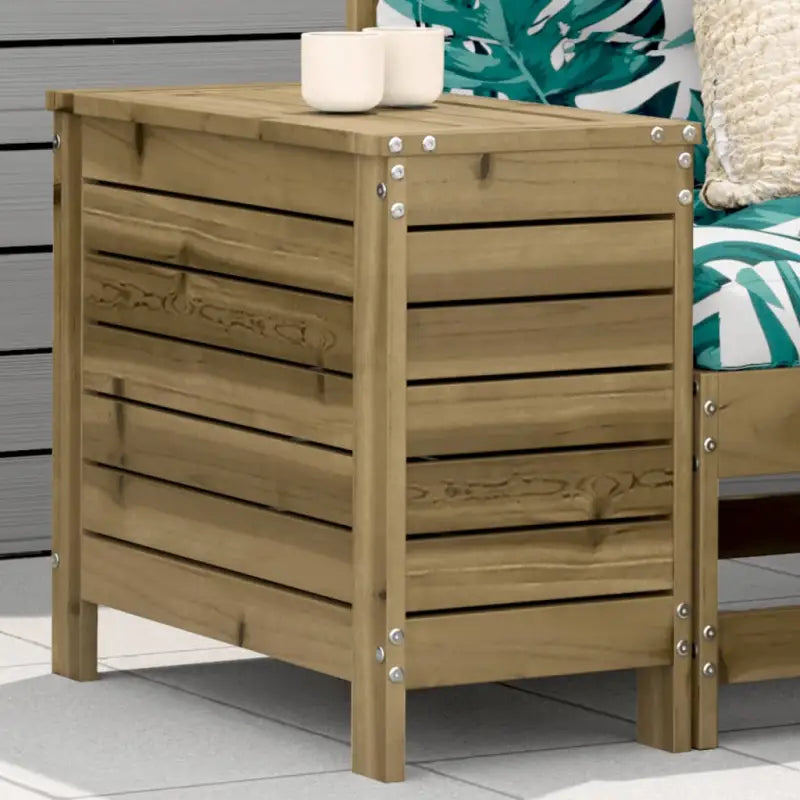 Modulaire tuinbank van massief grenenhout voor terras en patio - Onbehandeld geïmpregneerd grenenhout / 1 / Hoge hocker