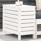 Modulaire tuinbank van massief grenenhout voor terras en patio - Wit grenenhout / 1 / Hoge hocker met opbergruimte