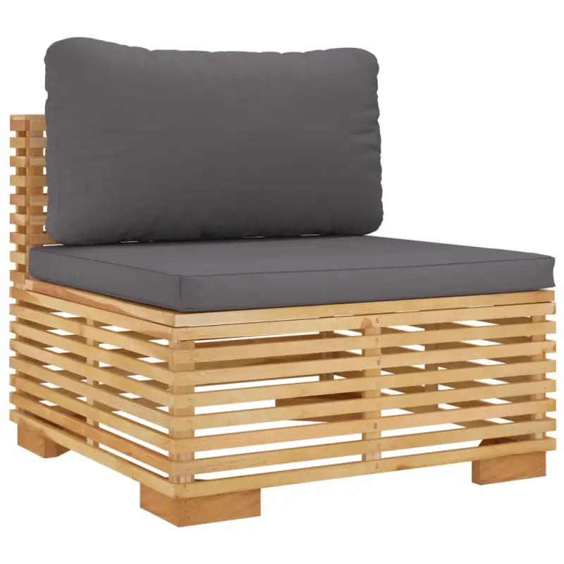 Modulaire tuinbank van massief teakhout fijn geschuurd met zachte kussens - Modulaire tuinbanken