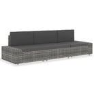 Modulaire tuinbank van poly rattan voor alle seizoenen - Grijs / 1 / Hoekbank (linkerarmleuning) + hoekbank