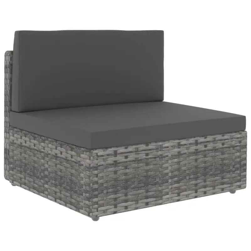 Modulaire tuinbank van poly rattan voor alle seizoenen - Grijs / 1 / Middenbank - Modulaire tuinbanken