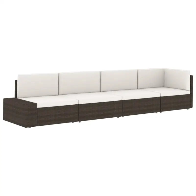 Modulaire tuinbank van poly rattan voor alle seizoenen - Modulaire tuinbanken