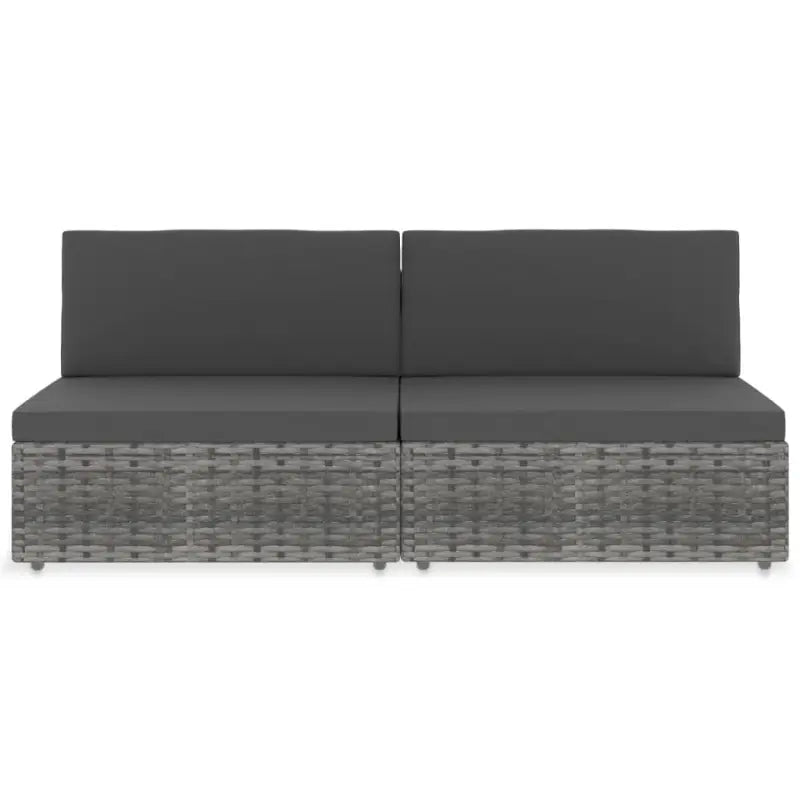 Modulaire tuinbank van poly rattan voor alle seizoenen - Modulaire tuinbanken