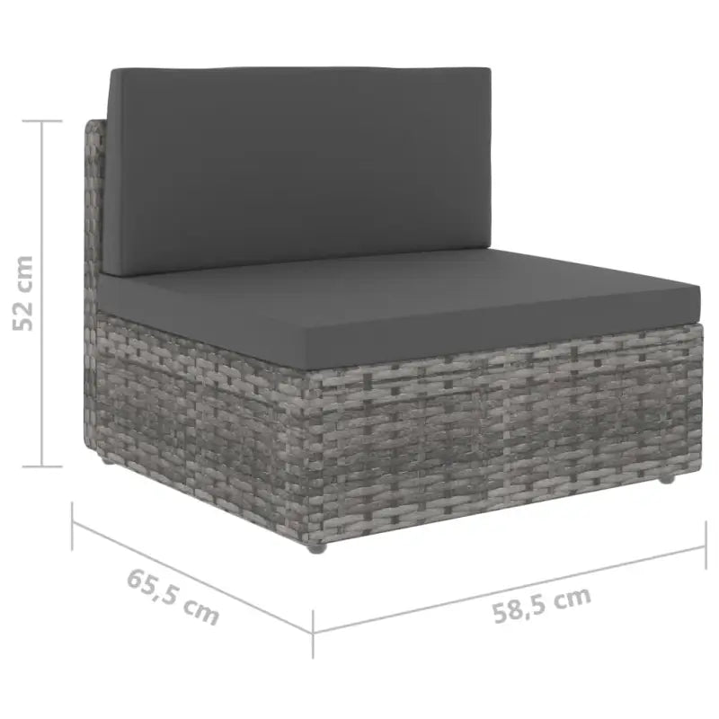Modulaire tuinbank van poly rattan voor alle seizoenen - Modulaire tuinbanken