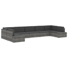 Modulaire tuinbank van poly rattan voor alle seizoenen - Modulaire tuinbanken