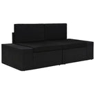 Modulaire tuinbank van poly rattan voor alle seizoenen - Zwart / 1 / Hoekbank (linkerarmleuning) + hoekbank