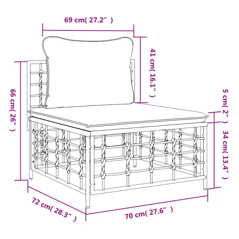 Modulaire tuinbank van poly rattan voor modern en weerbestendig tuinplezier - Modulaire tuinbanken