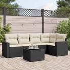 Modulaire tuinbank van zwart gepoedercoat staal met waterdichte tas - Zwart en crème / 1 / Met tafel - Modulaire