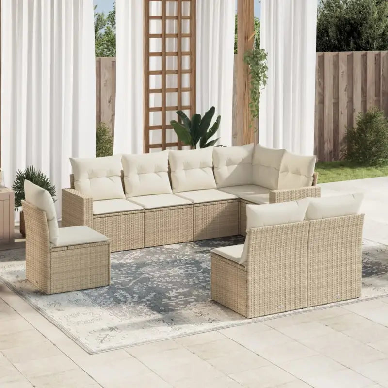 Modulaire tuinbank van zwart gepoedercoat staal met waterdichte tas - beige en crèmekleurig / 1 / Zonder tafel