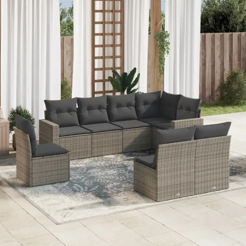 Modulaire tuinbank van zwart gepoedercoat staal met waterdichte tas - Grijs / 1 / Zonder tafel - Modulaire tuinbanken