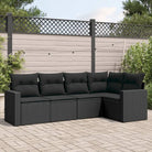 Modulaire tuinbank van zwart gepoedercoat staal met waterdichte tas - Zwart / 1 / Zonder tafel - Modulaire tuinbanken