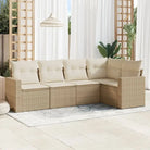 Modulaire tuinbank van zwart gepoedercoat staal met waterdichte tas - beige en crèmekleurig / 1 / Zonder tafel