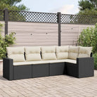 Modulaire tuinbank van zwart gepoedercoat staal met waterdichte tas - Zwart en crème / 1 / Zonder tafel - Modulaire
