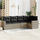 Modulaire tuinbank van zwart gepoedercoat staal met waterdichte tas - Lichtgrijs / 1 / Zonder tafel - Modulaire