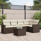 Modulaire tuinbank van zwart gepoedercoat staal met waterdichte tas - Bruin en crème / 1 / Met tafel - Modulaire