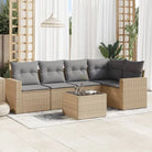 Modulaire tuinbank van zwart gepoedercoat staal met waterdichte tas - Beige en grijs / 1 / Met tafel - Modulaire
