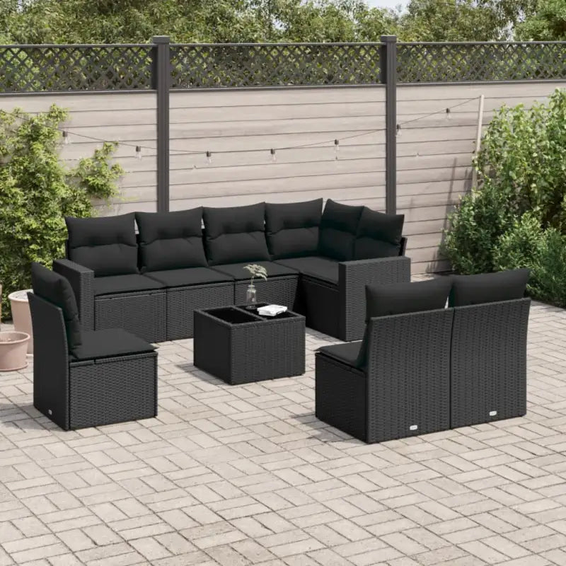 Modulaire tuinbank van zwart gepoedercoat staal met waterdichte tas - Zwart / 1 / Met tafel - Modulaire tuinbanken