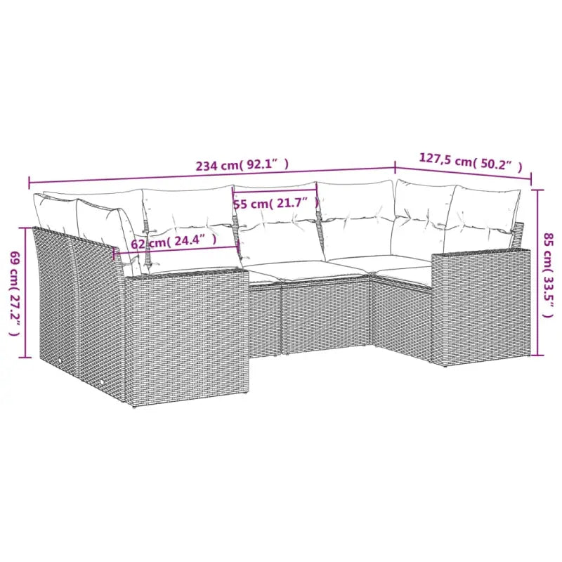 Modulaire tuinbank van zwart materiaal met waterdichte tas en gepoedercoat staal - Modulaire tuinbanken