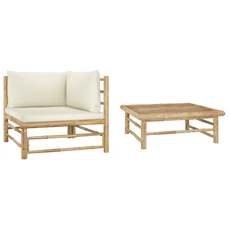 Modulaire tuinbank voor gezellige zithoek in je tuin of terras - Wit / 1 / hoek + Tafel - Modulaire tuinbanken